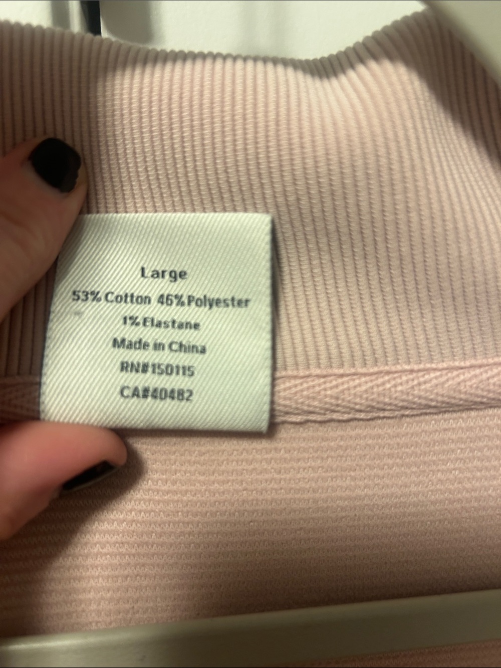 Varley Vine Half Zip Pullover in Pale Pink - Picture 4 of 5